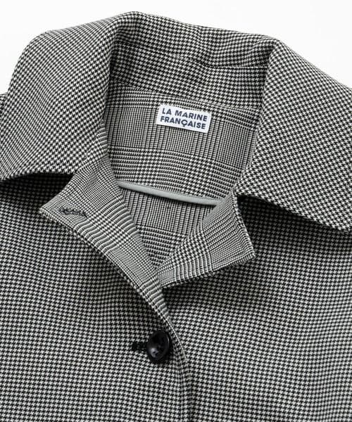 24AW LA MARINE FRANCAISE ウール混 リバーチェックコート