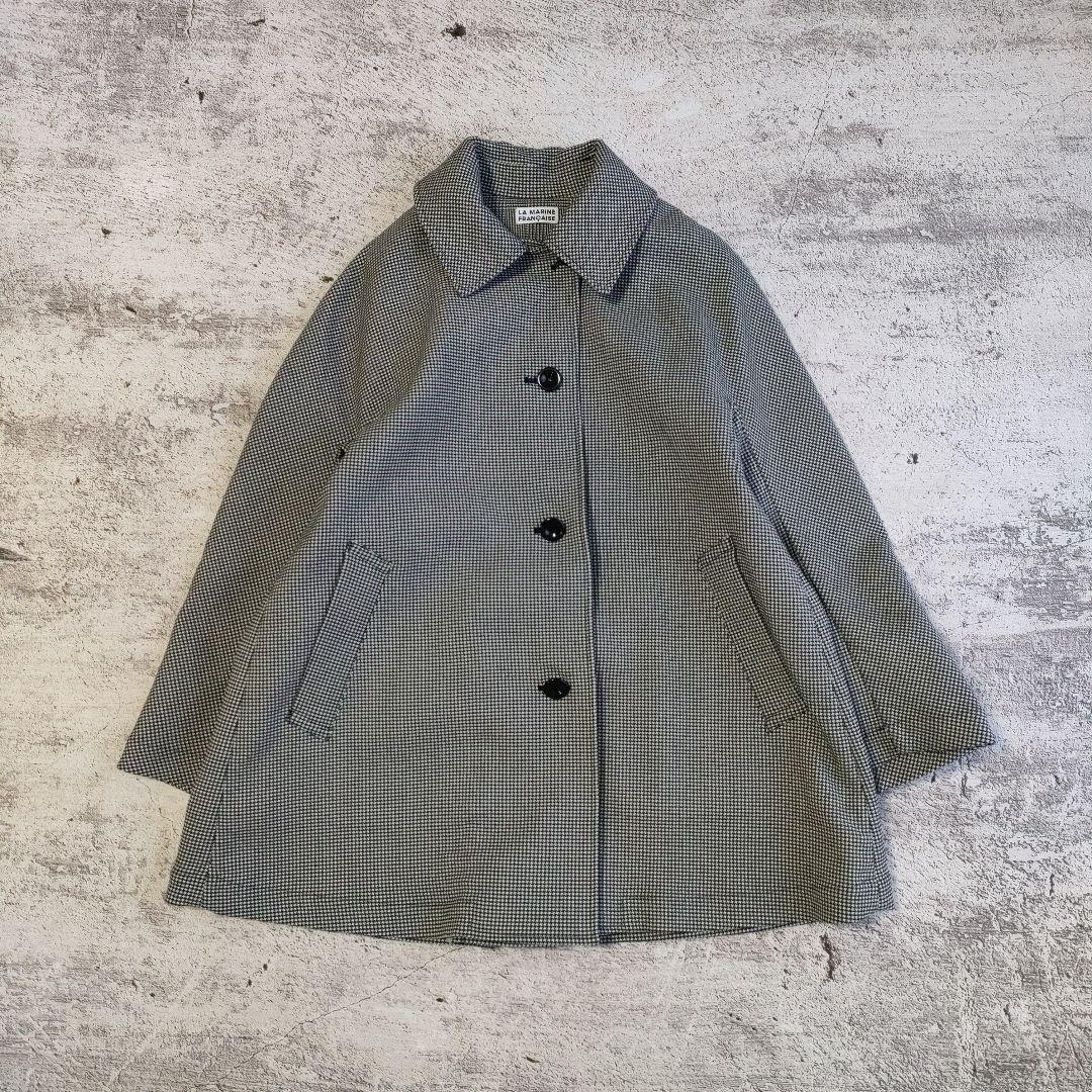 24AW LA MARINE FRANCAISE ウール混 リバーチェックコート