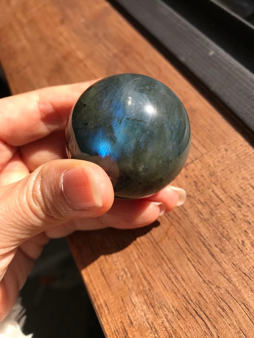 ☘️レア❤︎青く輝く夜空のラブラドライト スフィア 〜神秘の青光〜 丸玉