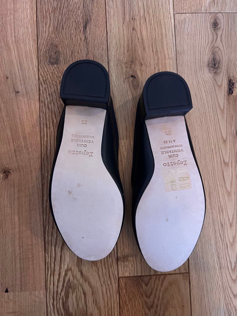 Repetto ブラックレザー ミュール 新品未使用　バレエシューズ　35