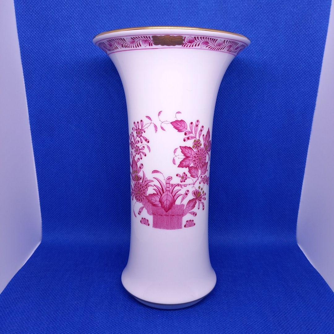ヘレンド　花瓶「インドの華　ピンク」
