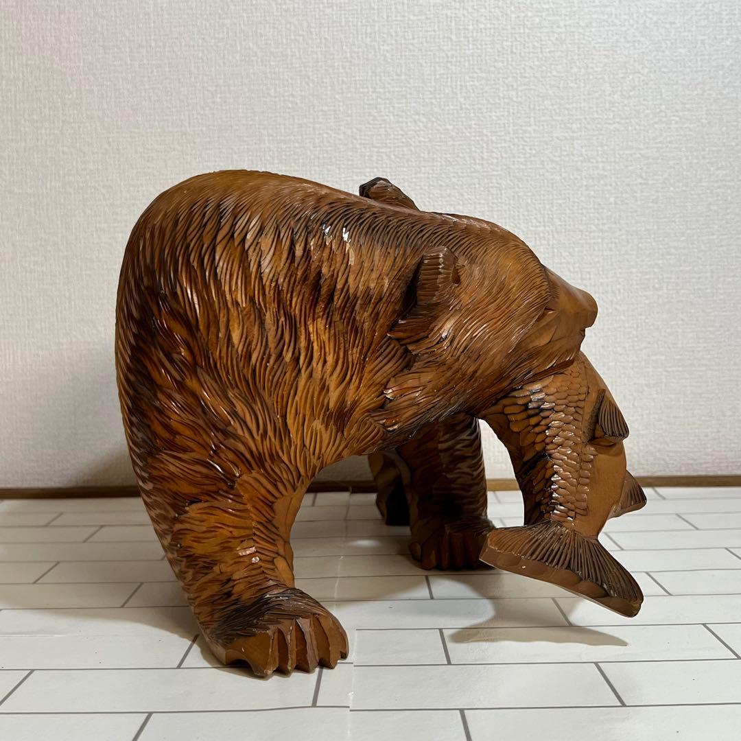 特大　木彫り　熊　置物　昭和　レトロ　インテリア