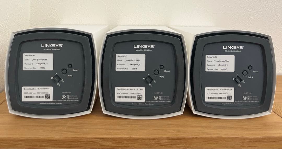 LINKSYS MX4200 3台