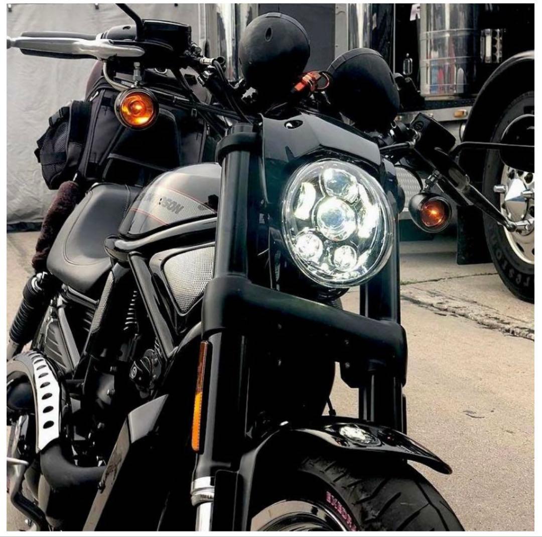 極美品 HOGWORKZ製 ハーレー LED ヘッドライト