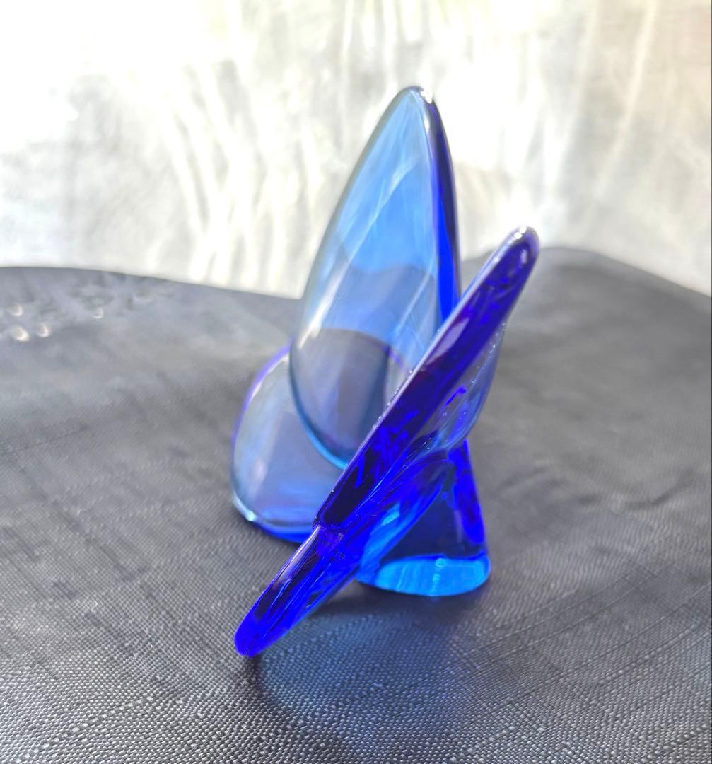 Baccarat ラッキーバタフライ青　置物