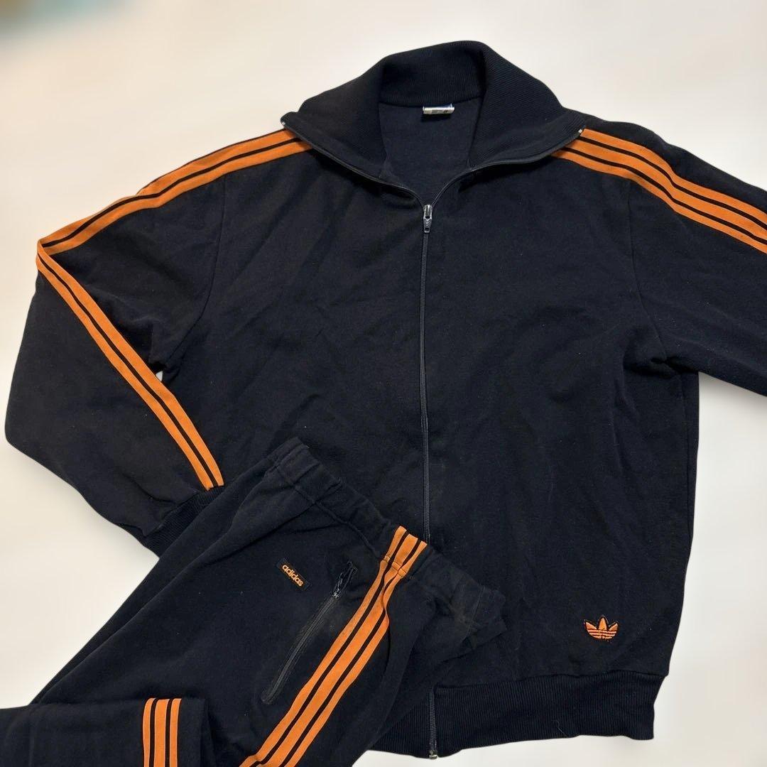 ヴィンテージ　adidas ジャージ上下デサント西ドイツ製サイズ5（M L相当）