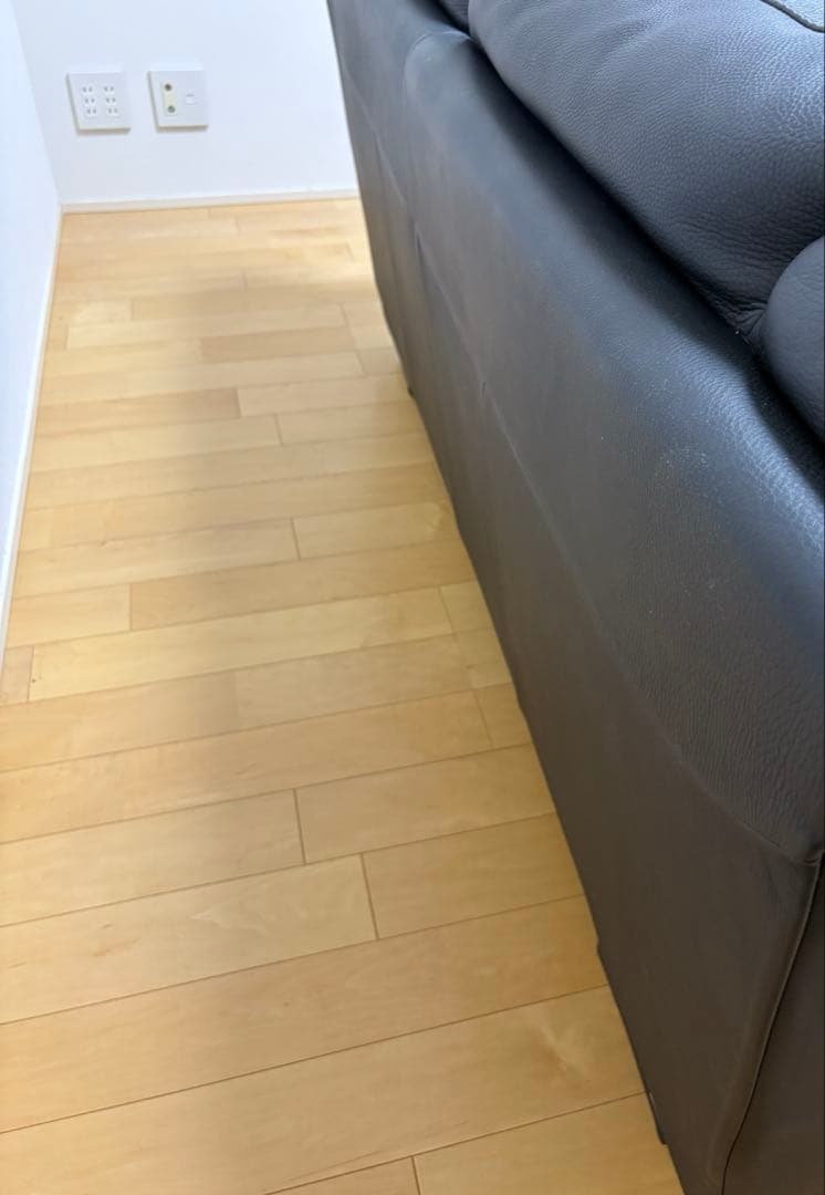 Italsofa イタルソファ　高級ソファ　本革レザー　ブラック　2人掛け