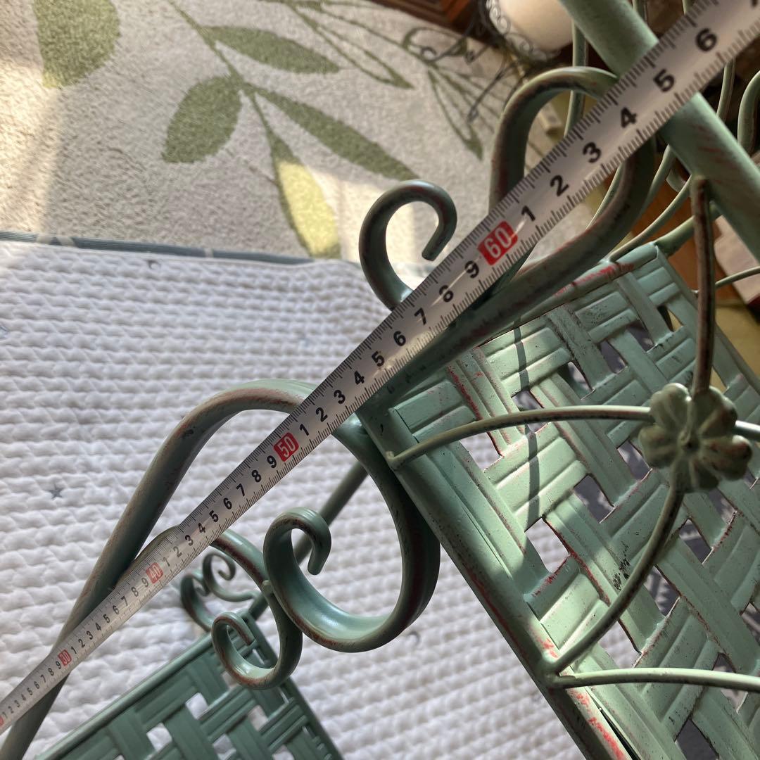 アンティーク風フラワースタンド　花台　2段　バスケット　プランター　サイド　大