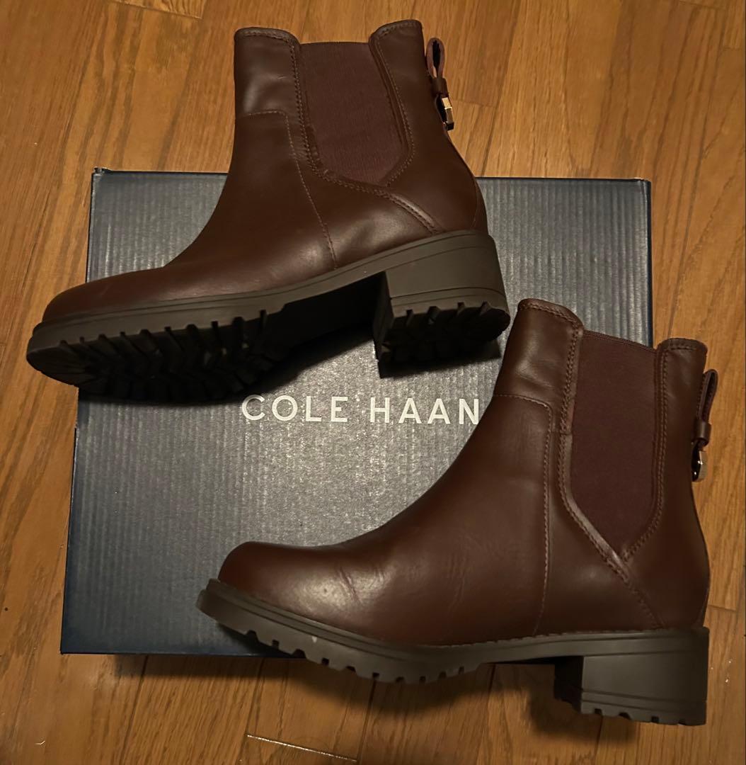 COLE HAAN コールハーン　ウォータープルーフ　ショートブーツ　ブラウン
