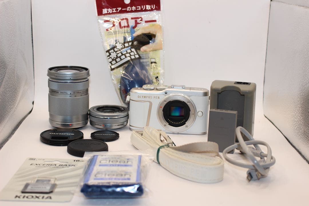 ★未使用級ショット数916回★ オリンパス　E-PL10 ダブルズームキット