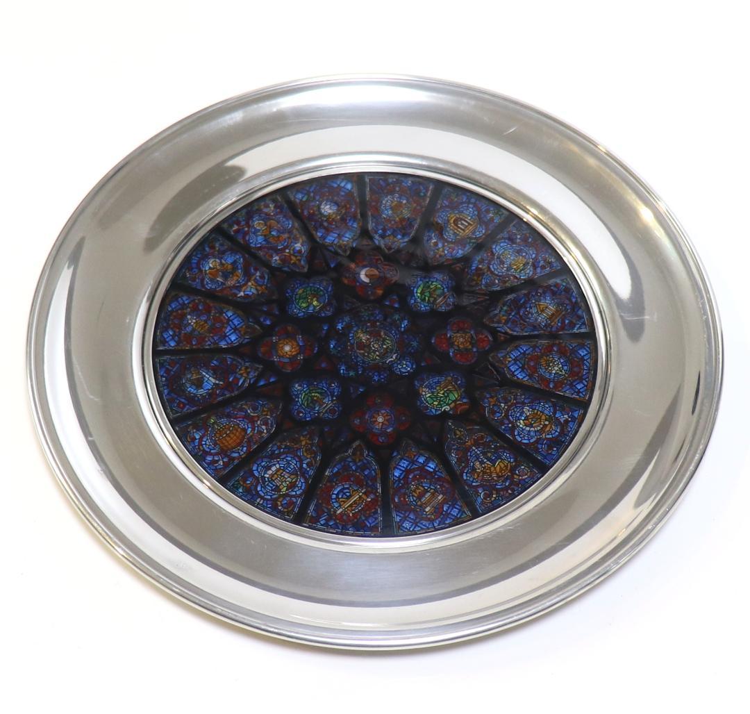 限定作品 ランス ノートルダム大聖堂 ヴィンテージ ステンドグラス 大型 バラ窓