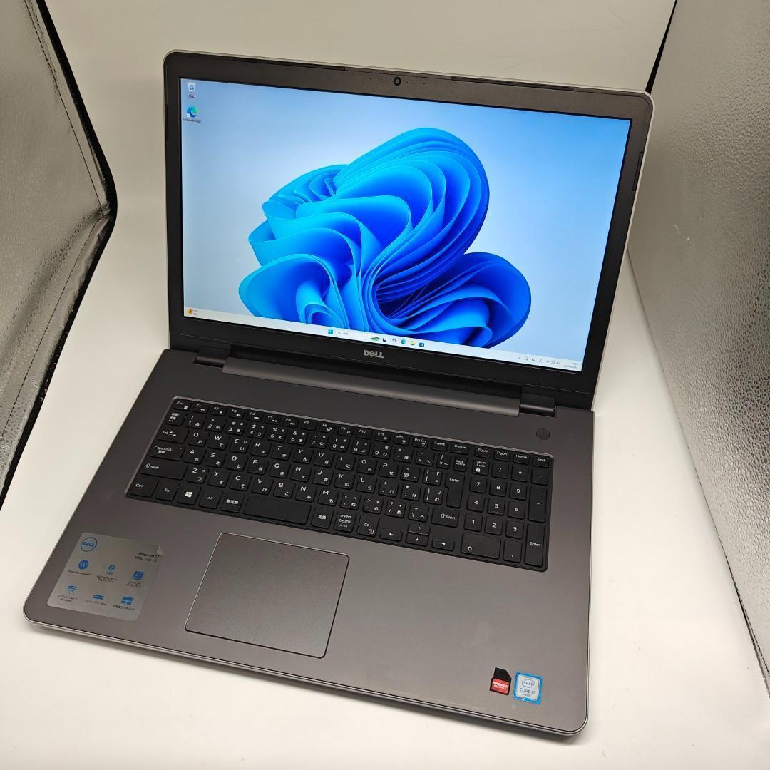 【DELL】高速i7 SSD512GB 16GB 17.3型 グレー ノートPC