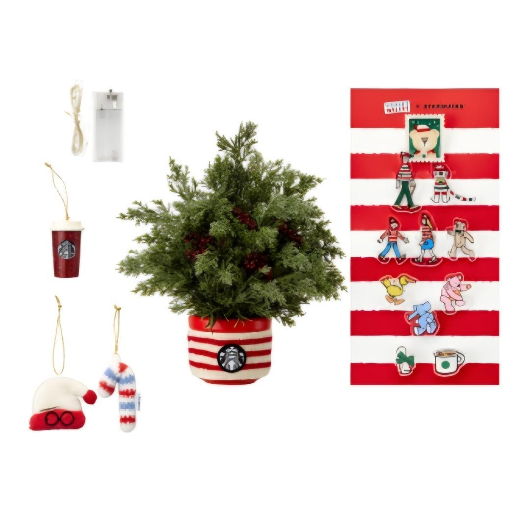 【韓国スタバ限定】ジョイフル ウォーリーコラボ クリスマス ツリー フルセット
