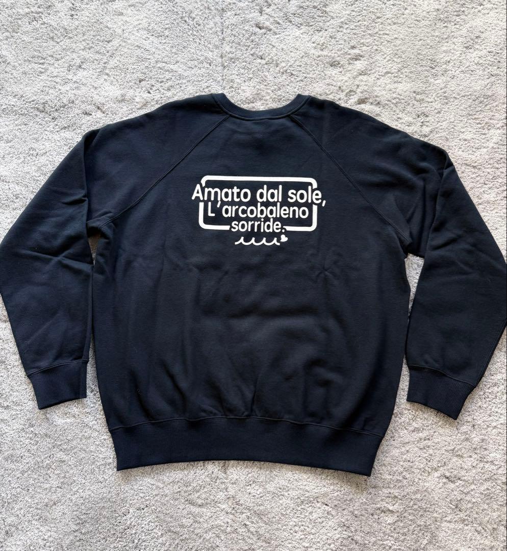 【新品】mutaMARINEクルーネックスウェット　ネイビーＬ