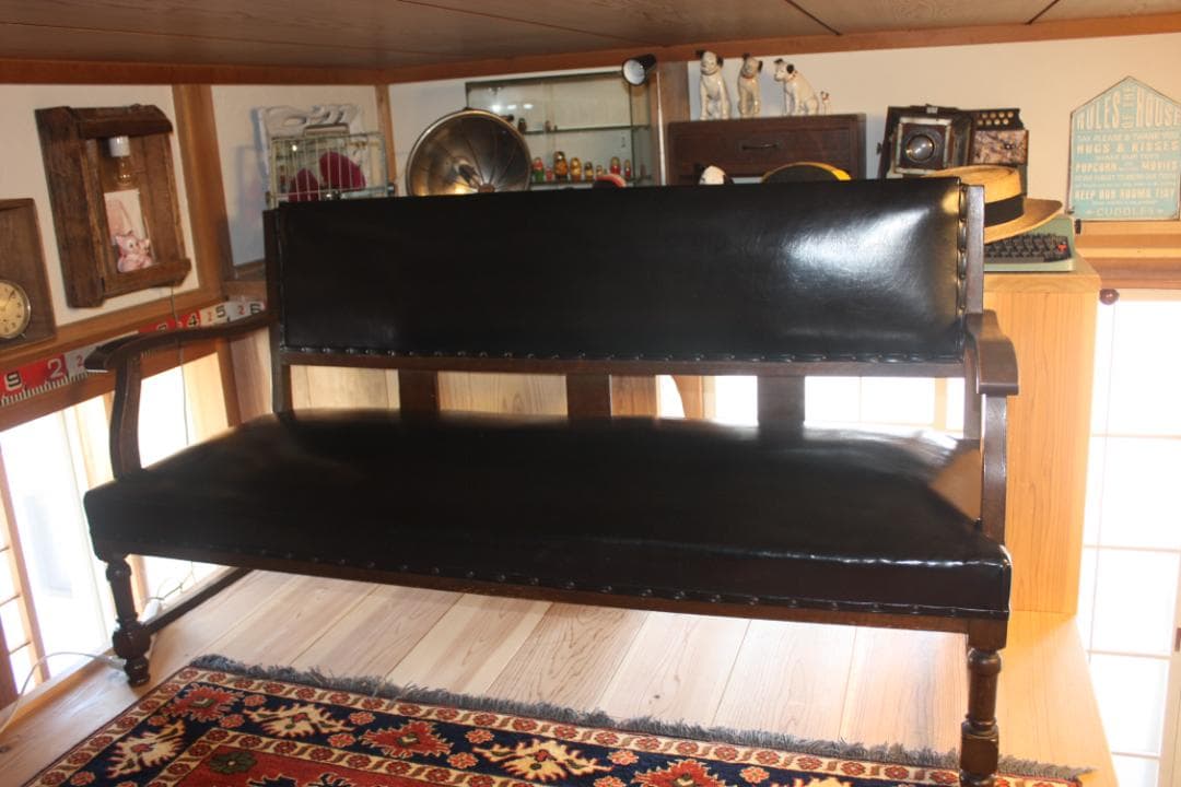 tabuソファ 3シーター 楢材 アンティーク レトロ ミッドセンチュリー