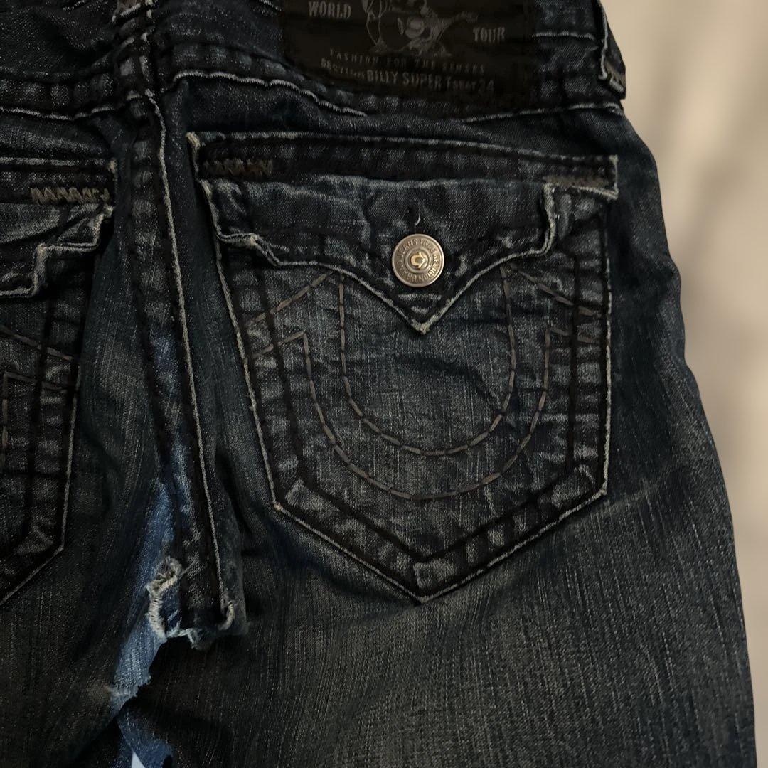 TRUE RELIGION BILLY SUPER T ダメージデニム