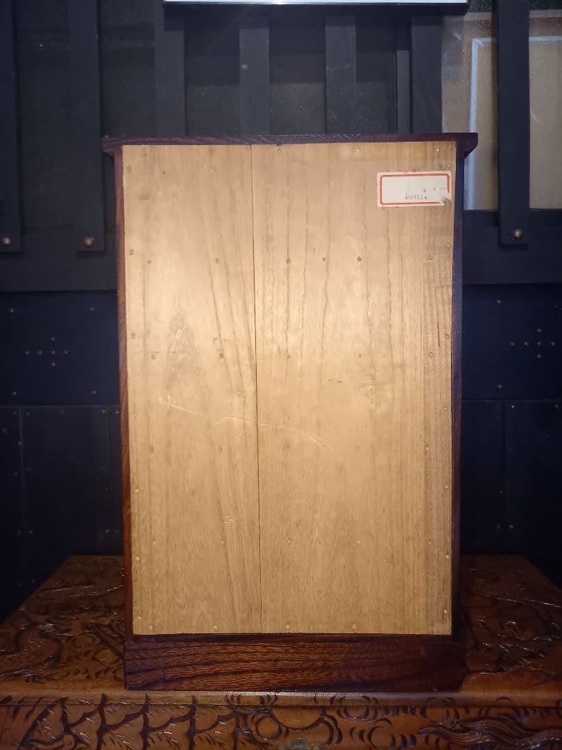 和物　高級　木組細工　欅　良杢目　無垢材　一枚板　重厚　大引き出し　五杯