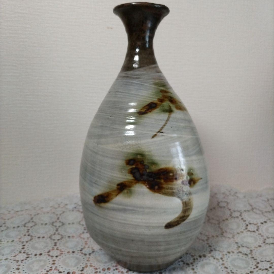 骨董品　唐津　刷毛目松紋瓶