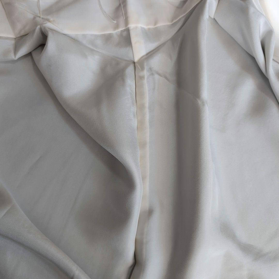 訪問着　フルセット　着物　正絹　木柄　緑　しつけ糸　ナチュラル　優美　自然　O5