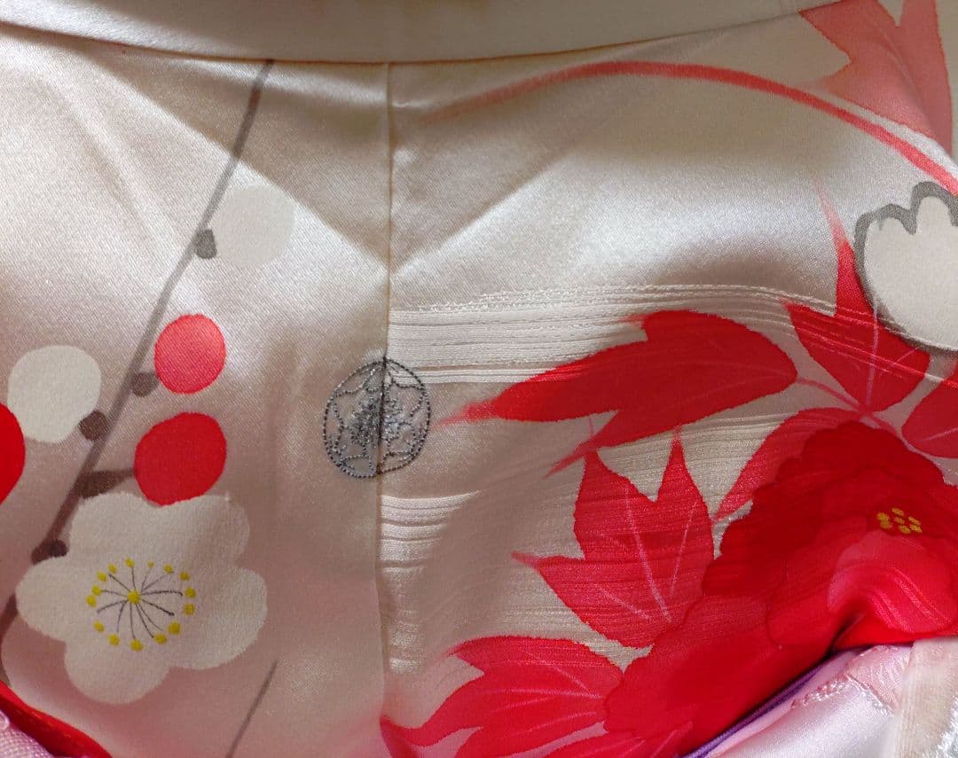 振袖　長襦袢　袋帯　帯締　帯揚　重衿　フリルレース衿　フルセット　美品