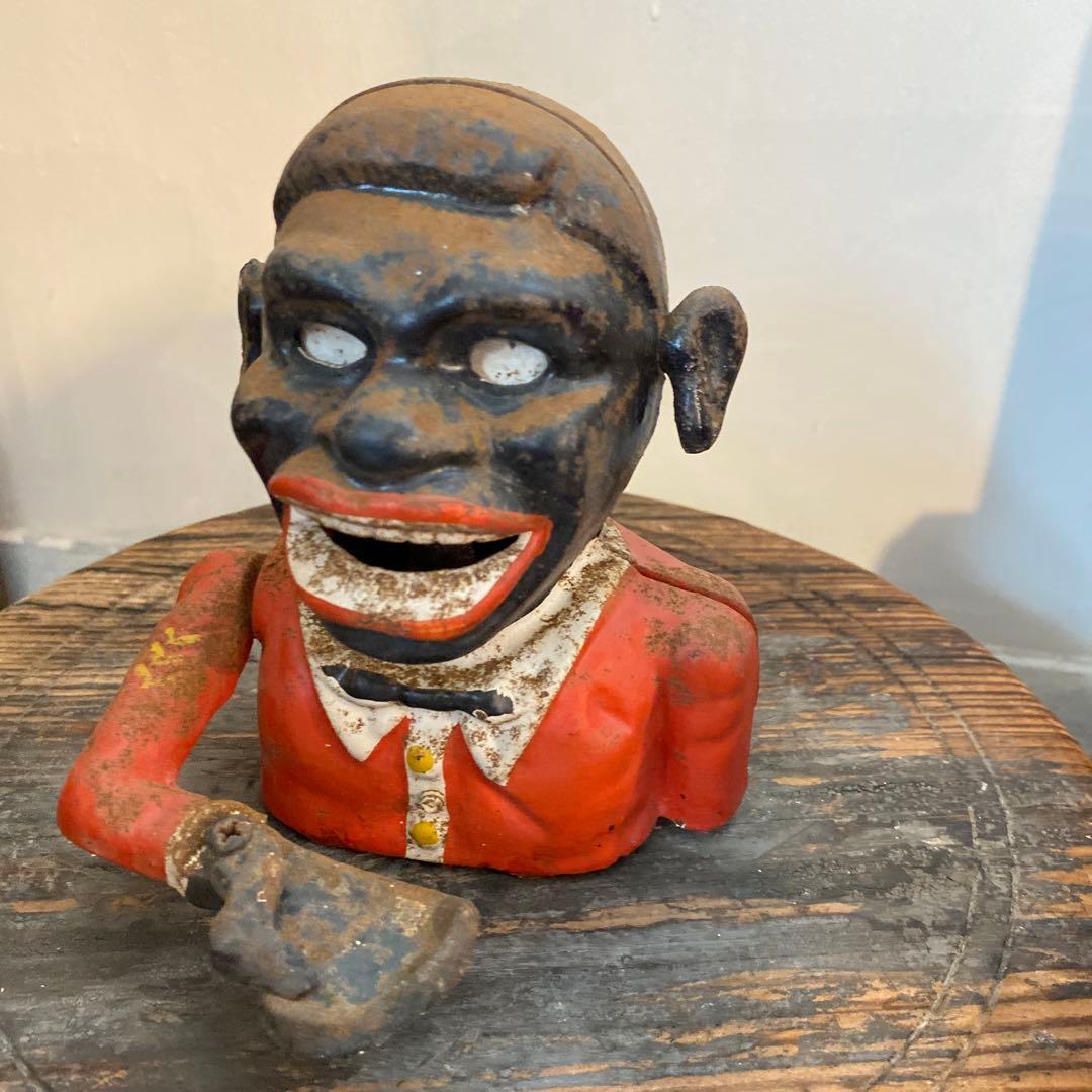 ヴィンテージ アンティーク ジョリーバンク メカニカルバンク 貯金箱 アメリカ