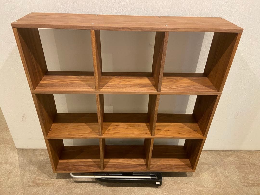 ⭐️超美品⭐️無印⭐️スタッキングシェルフ⭐️ウォールナット材⭐️３段３列