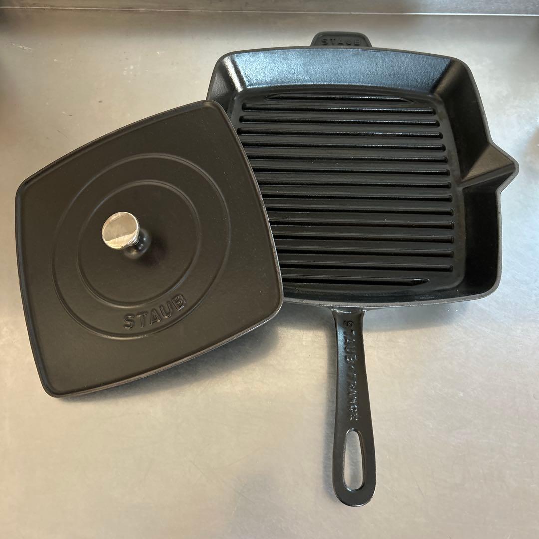 リフレイン。STAUB スクエアグリルパン&プレスセット