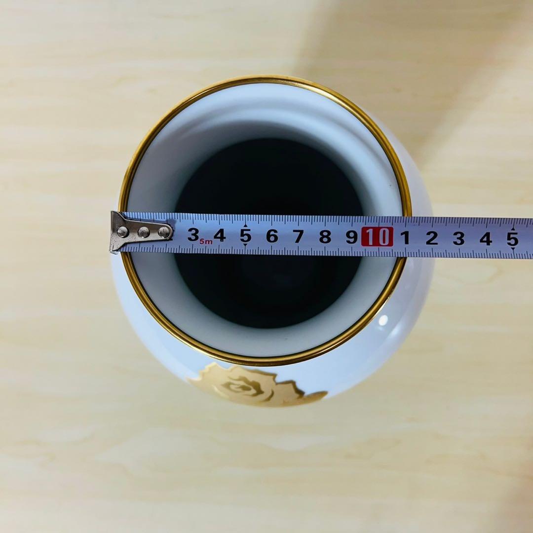 大倉陶園 OKURA 金 金蝕バラ 薔薇 花生 花瓶 フラワーベース 金彩