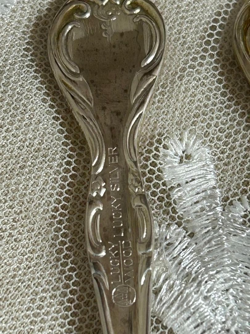 セール！ラッキーウッド　ラッキーシルバー　スプーン 6本セット カトラリー