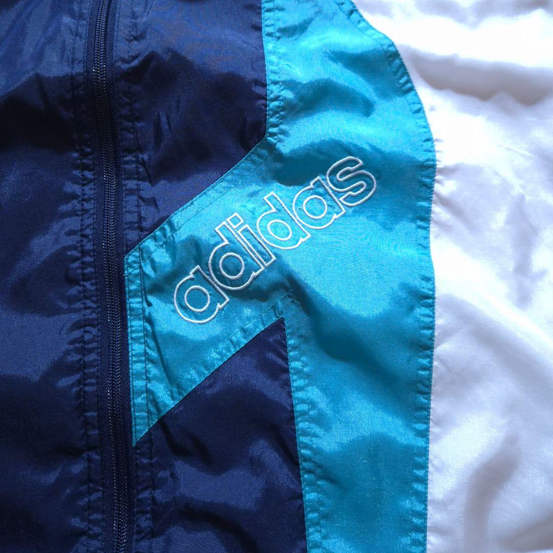 90s oldadidas アディダス ナイロンジャケット トレフォイル刺繍ロゴ