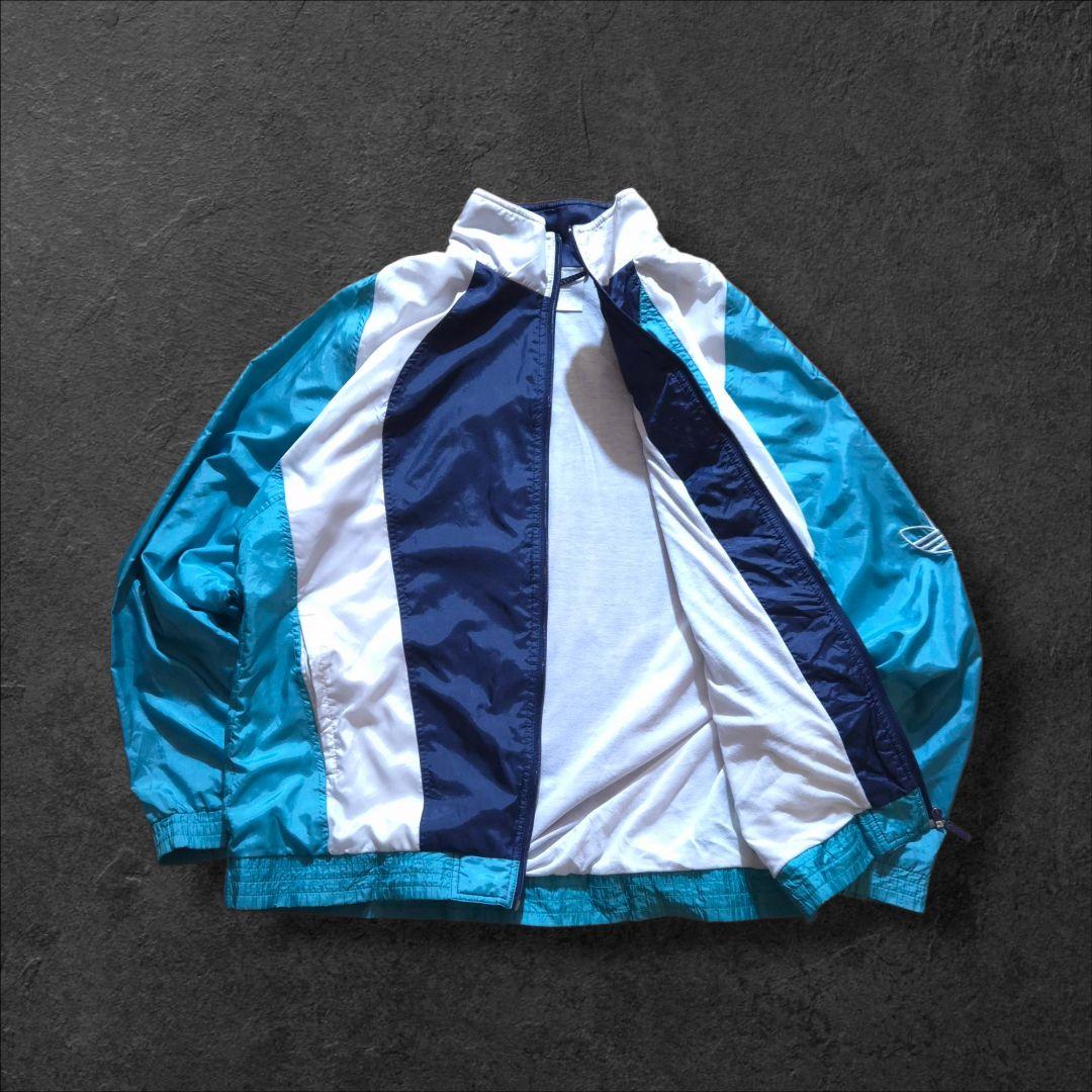 90s oldadidas アディダス ナイロンジャケット トレフォイル刺繍ロゴ