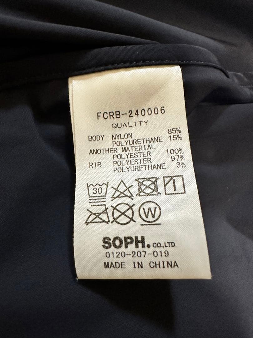 【美品】SOPH. F.C.R.B ブラック　ストレッチナイロンジャケット　M