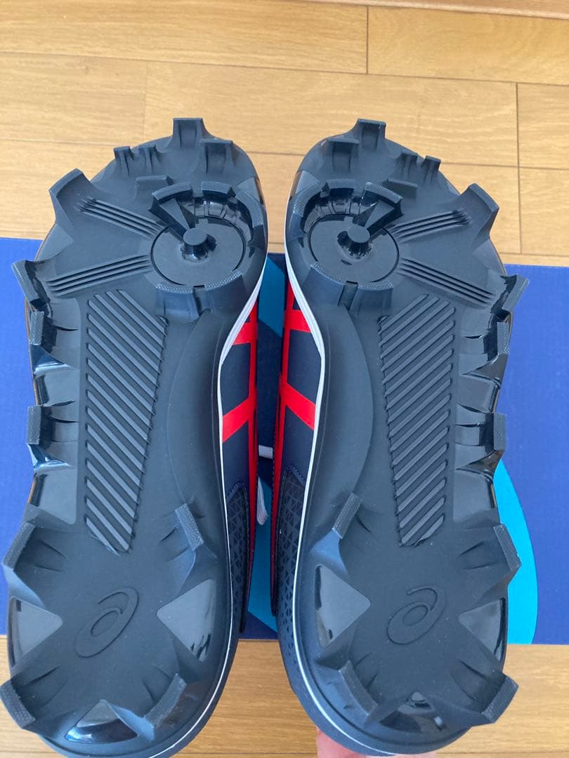 新品ASICS 野球　スパイク　ジャパンスピード　29センチ　ブラック/レッド