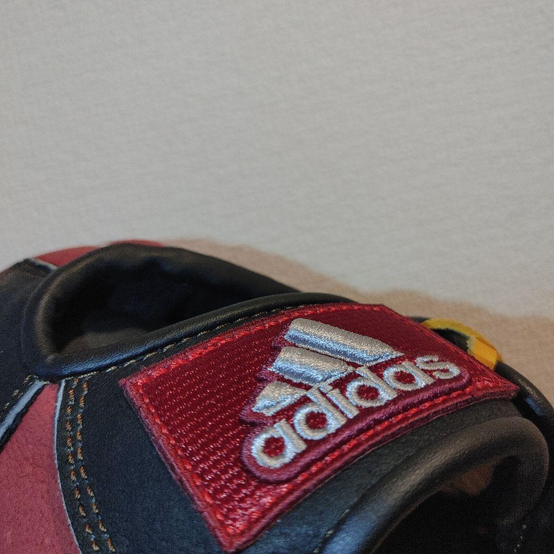 adidas　希少　少年野球　軟式　左投げ　グローブ ブラック×レッド