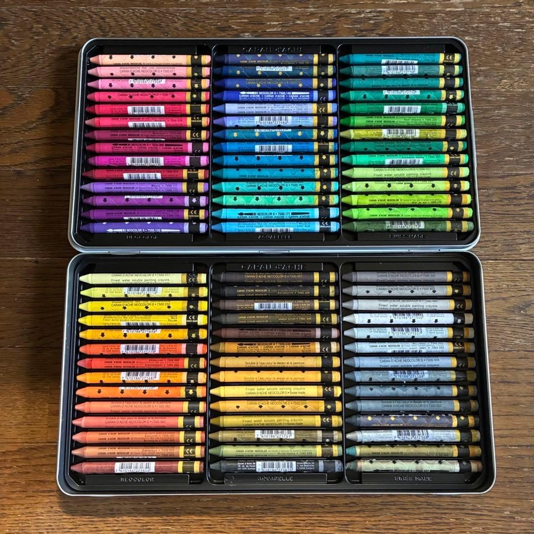 夜子【美品】Caran d'Ache Neocolor II 84色セット