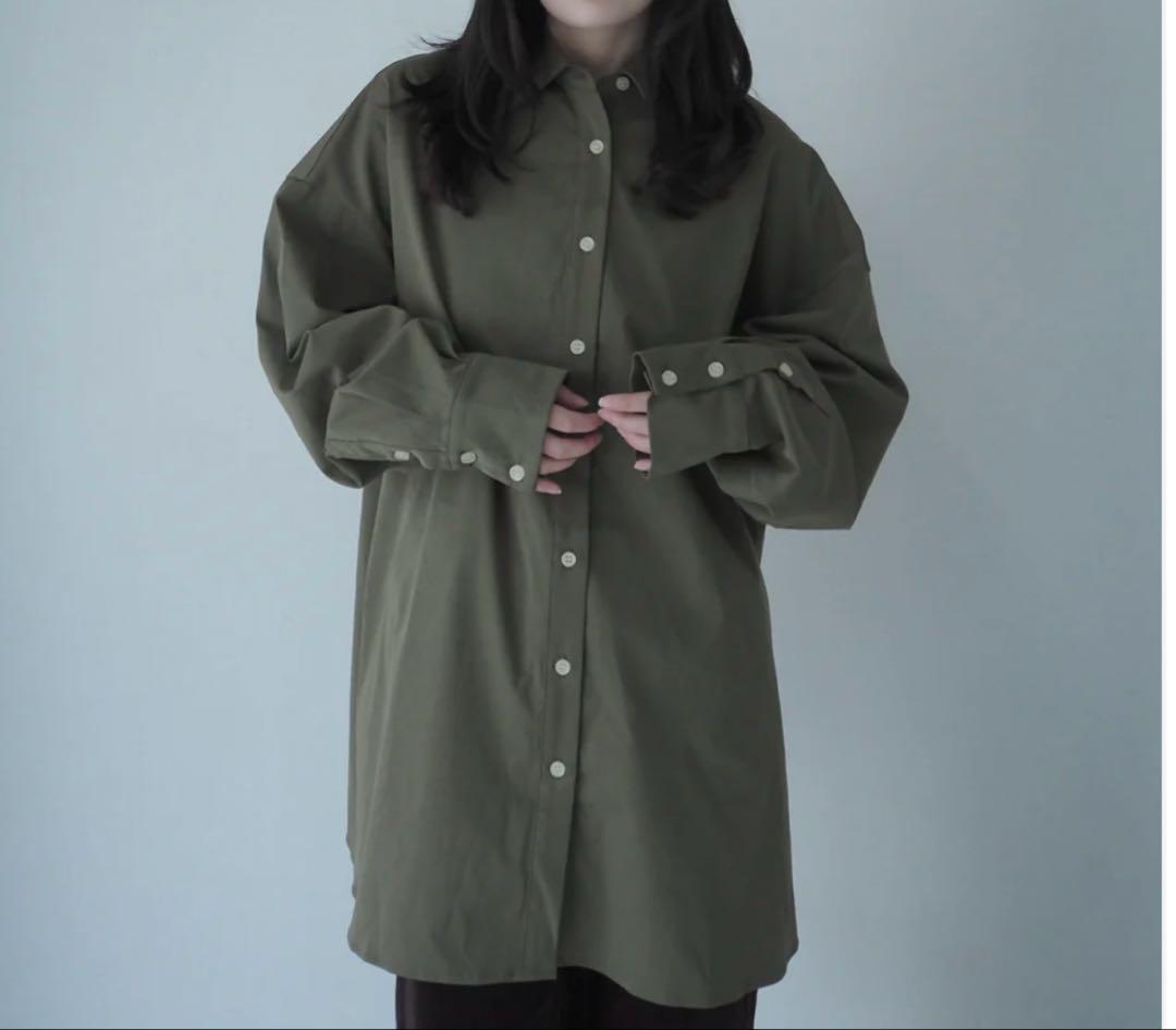 PoFF ポーフ　peach skin shirt 勝田里奈　オーバーサイズ