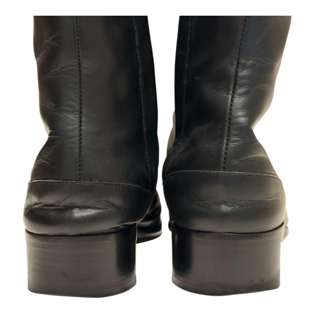 メゾンマルジェラ タビ ヒール ブーツ 黒 ブラック 40 足袋