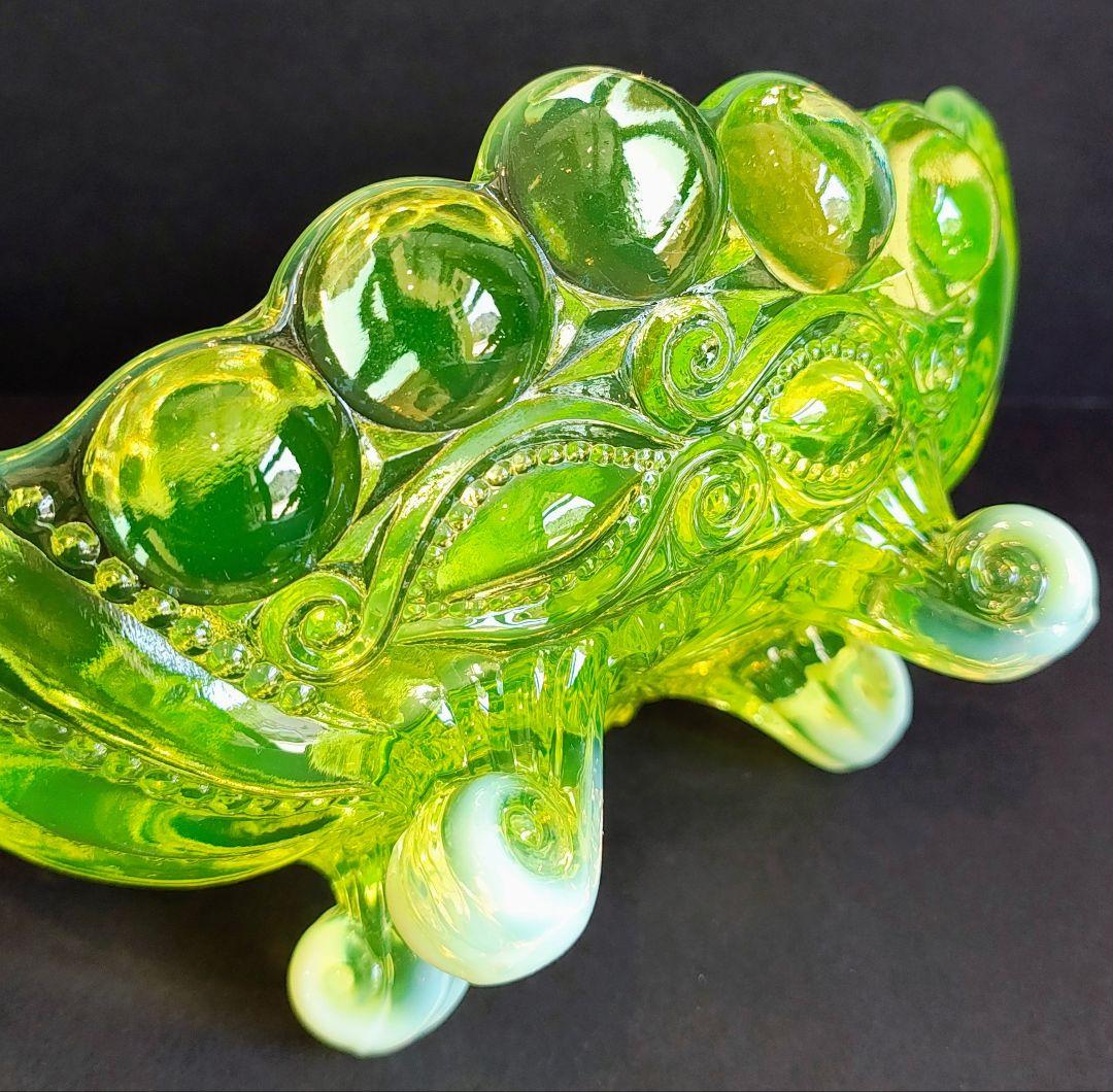 Mosser Glass Jam Dish モッサーグラス ウランガラス レトロ