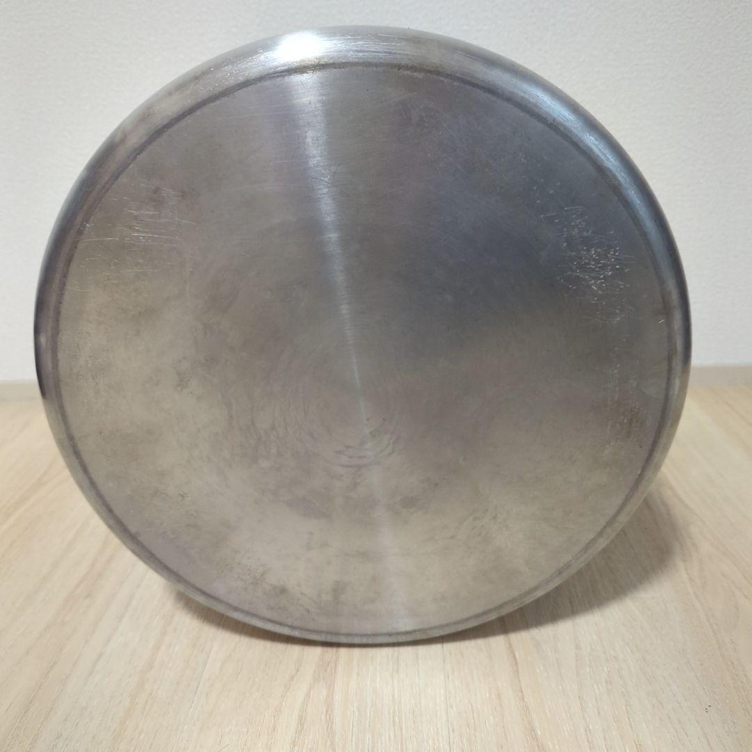 中尾アルミ製作所　キングデンジ　フタ付き　ステンレス　寸胴鍋（目盛付）36cm