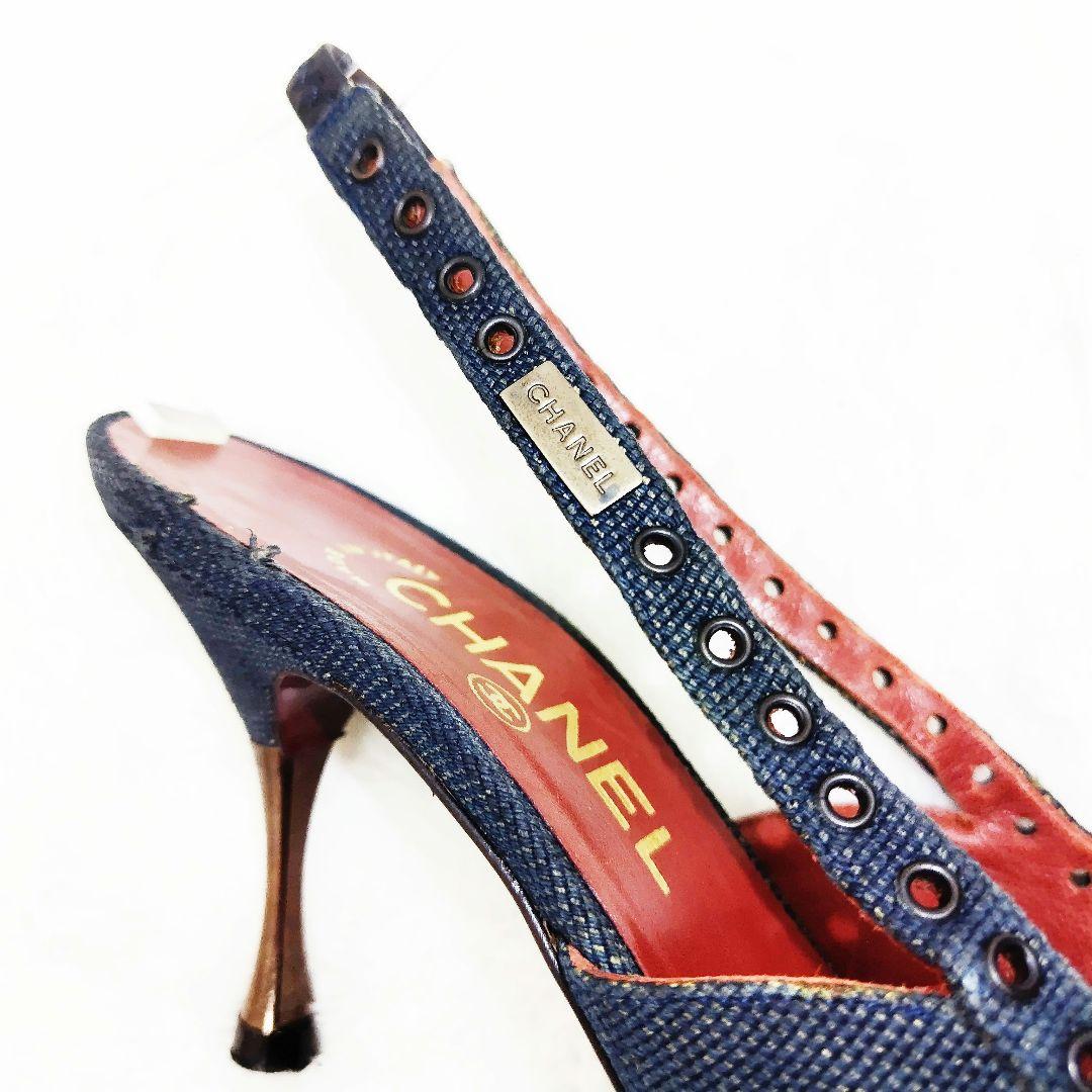シャネル CHANEL サンダル ミュール デニム