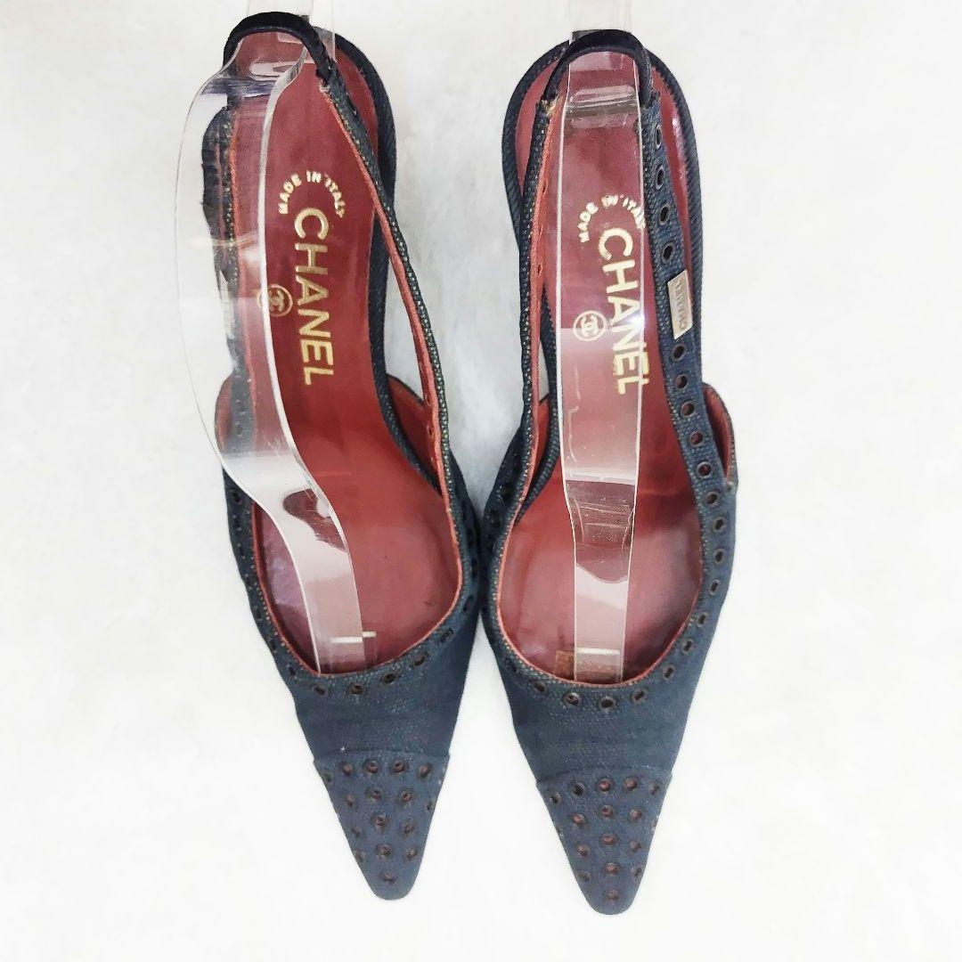 シャネル CHANEL サンダル ミュール デニム