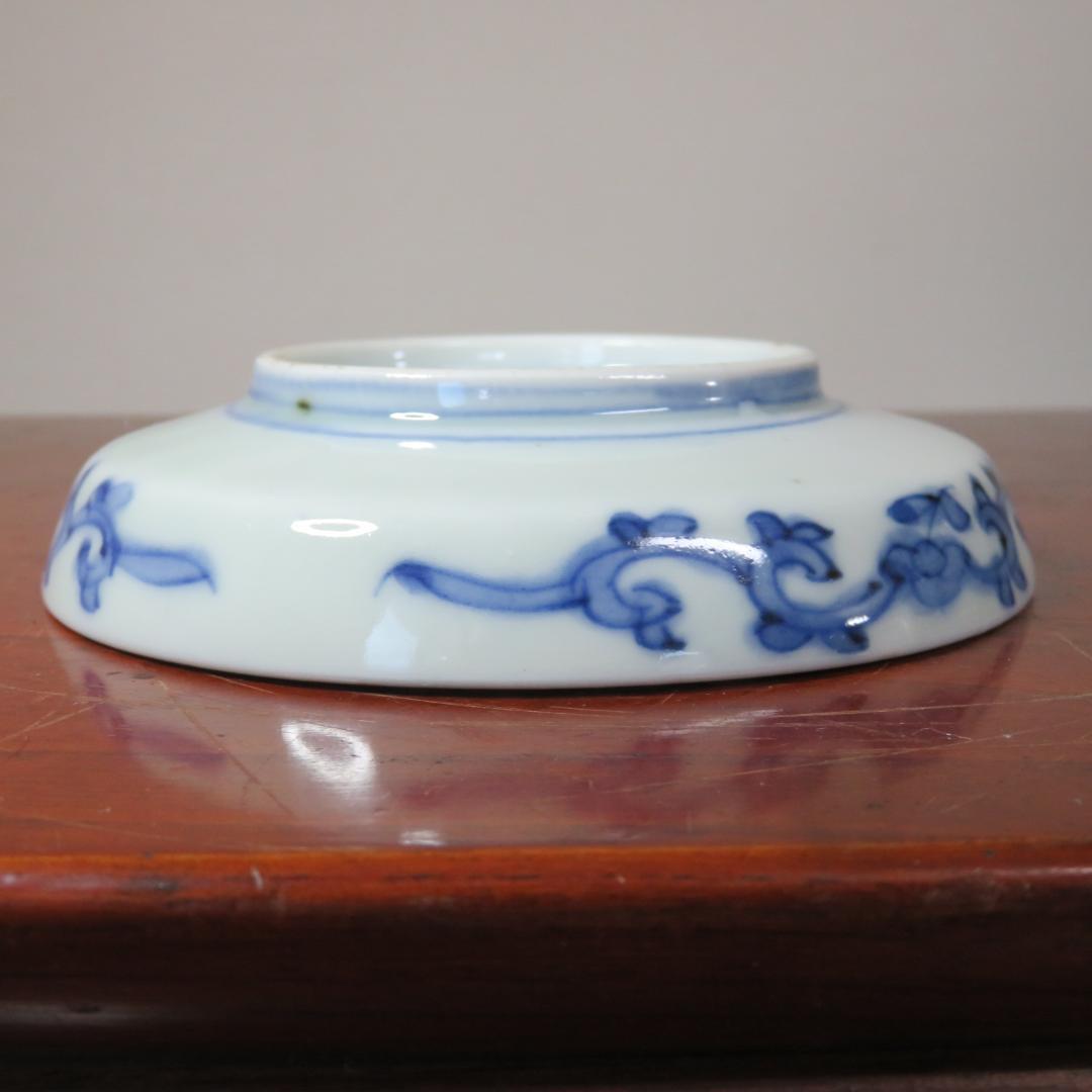 古伊万里 小皿 2枚 金彩 鶴 花文様 冨貴長春 極上品