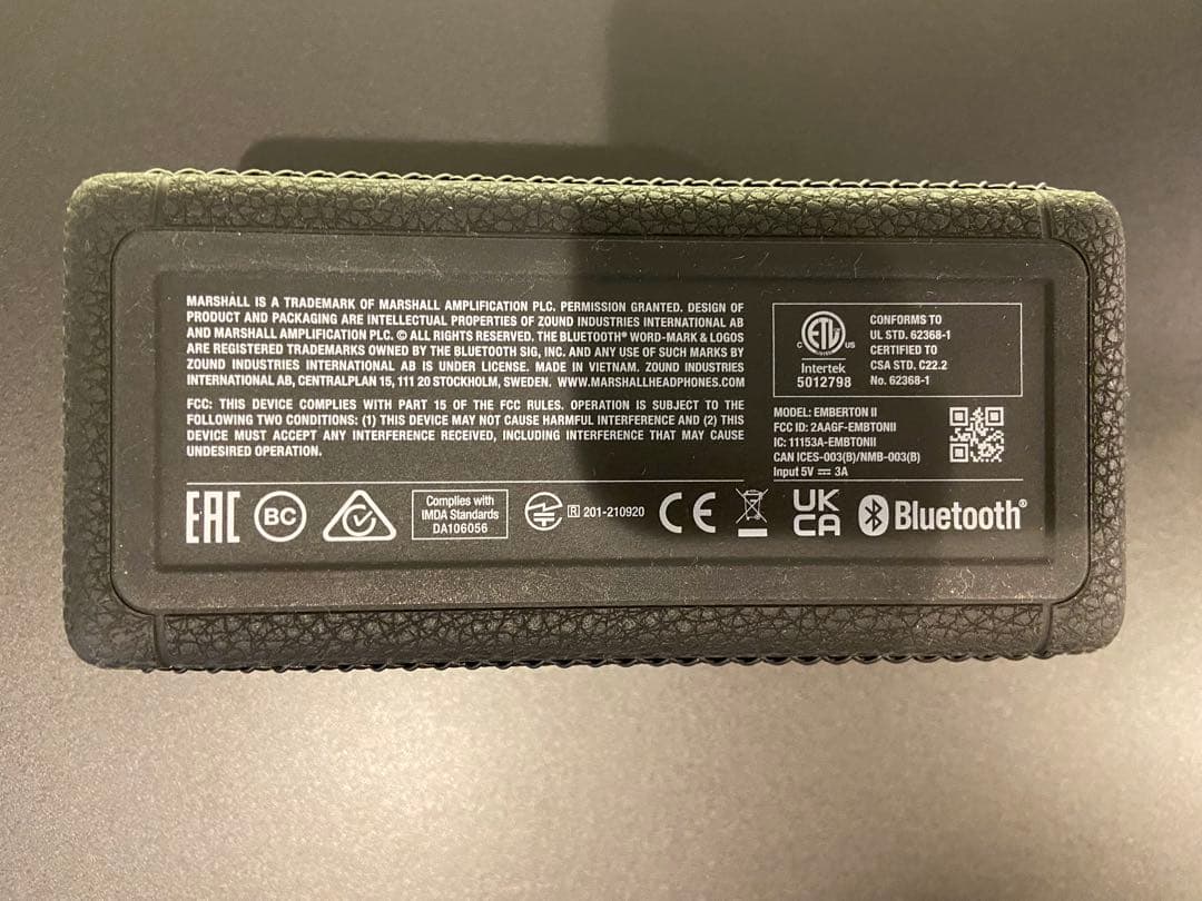 【超美品】Marshall マーシャル EMBERTON Ⅱ エンバートン 2
