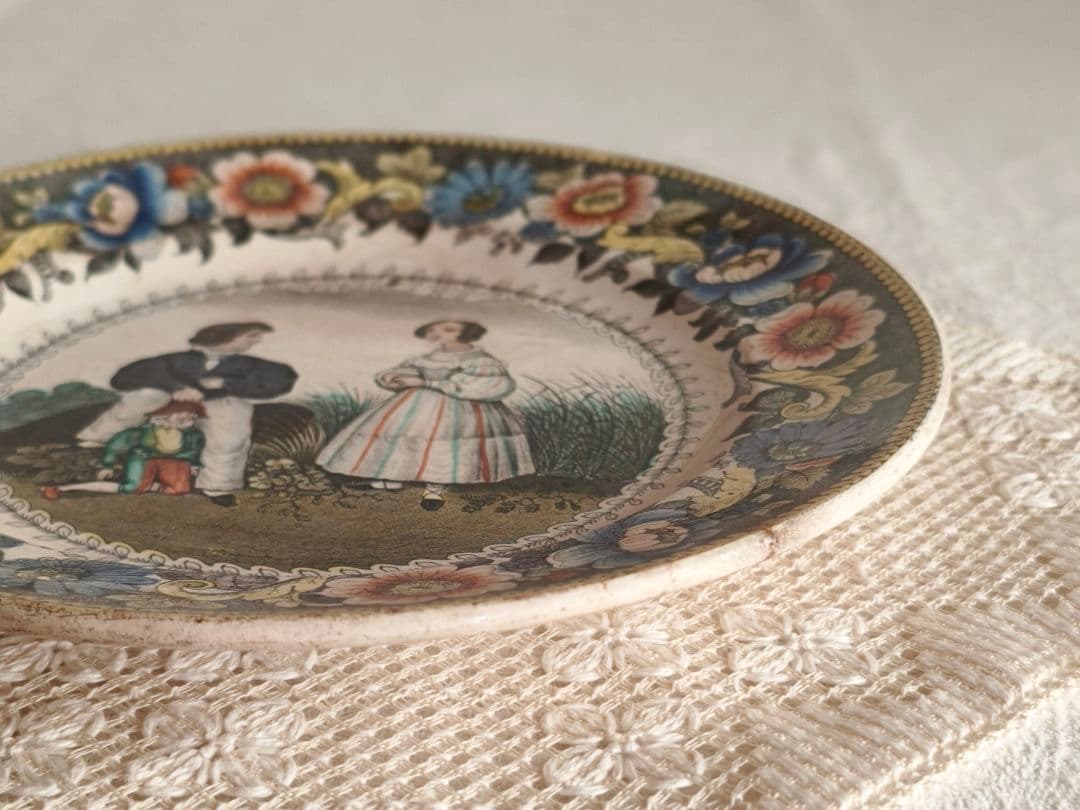 【プップさま】antique ❀ 美しい転写の アンティーク プレート