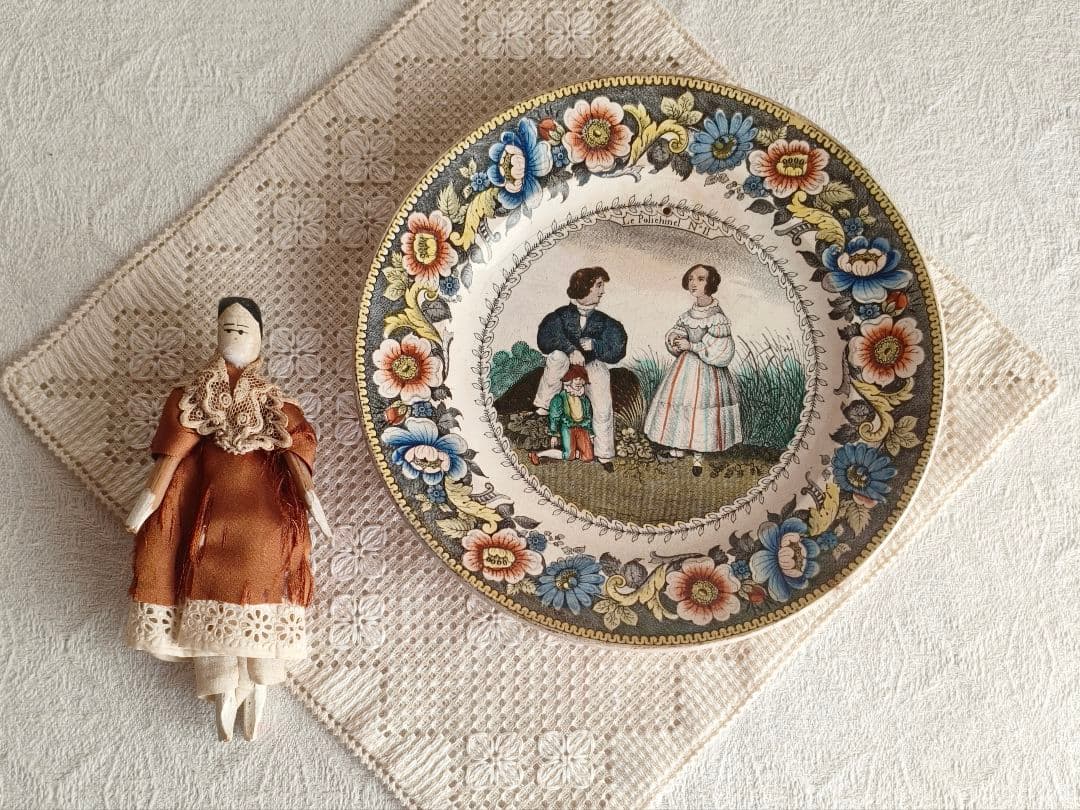 【プップさま】antique ❀ 美しい転写の アンティーク プレート