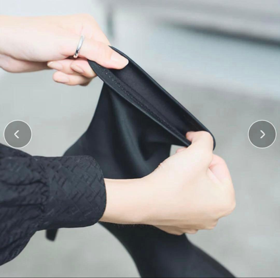 【新品未使用】鈴木亜美　プロデュース オープントゥニットソックスブーツ 黒　S