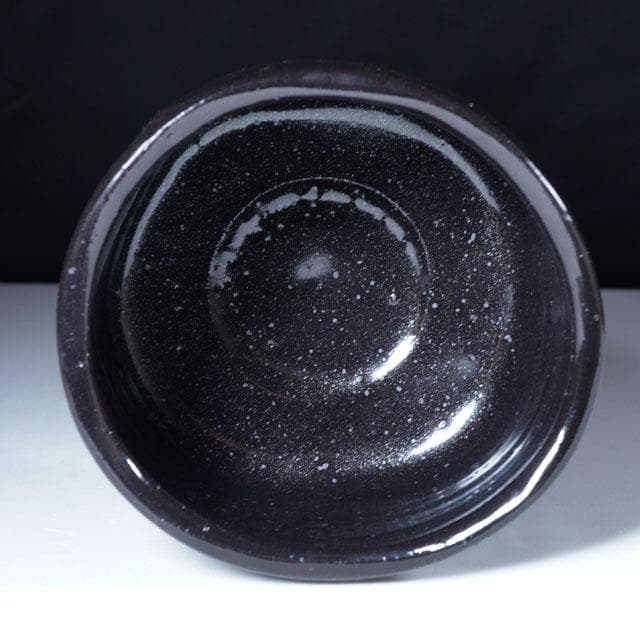 加藤光右衛門　瀬戸黒茶碗　共箱　茶道具　美濃陶