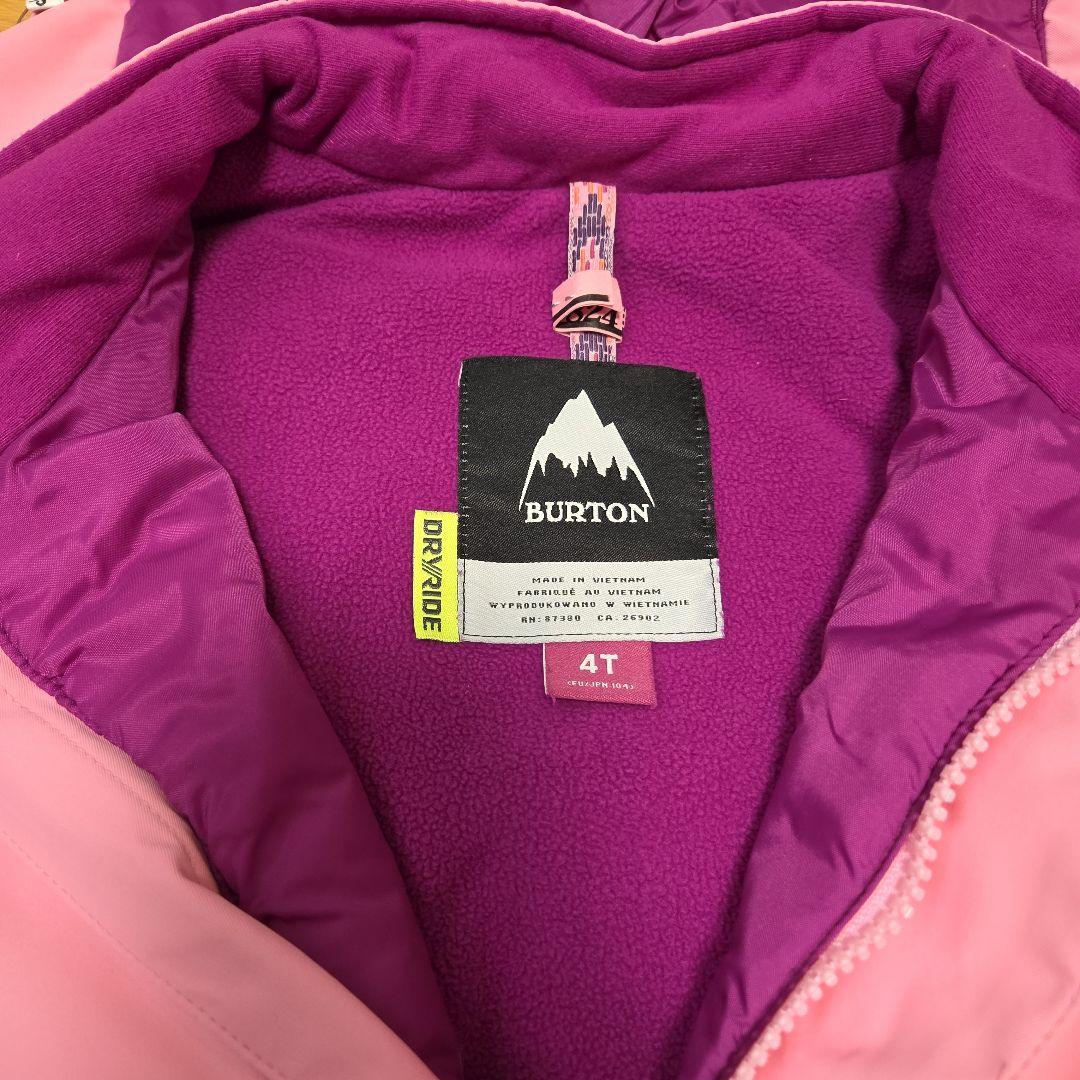 BURTON　バートン　子どもスノーボードスキーウェア　ピンク紫　100 110