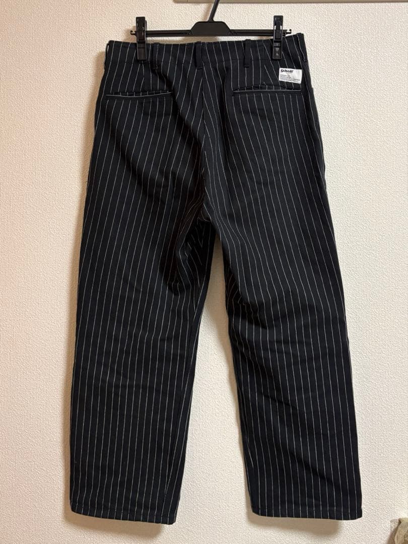 Schott ストレートデニム ブラックストライプ 32
