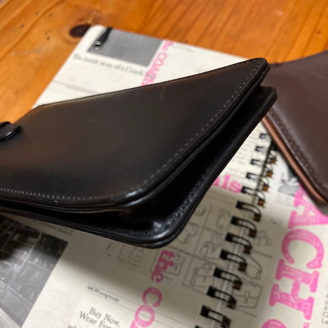 オールドコーチ　ブラウン　ブラックレザー小物入れ　ペンケースセット